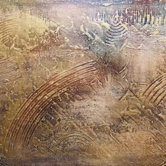 Abstract Acrylic Painting "SPLATTERED GOLD" - Picture 1 of 2